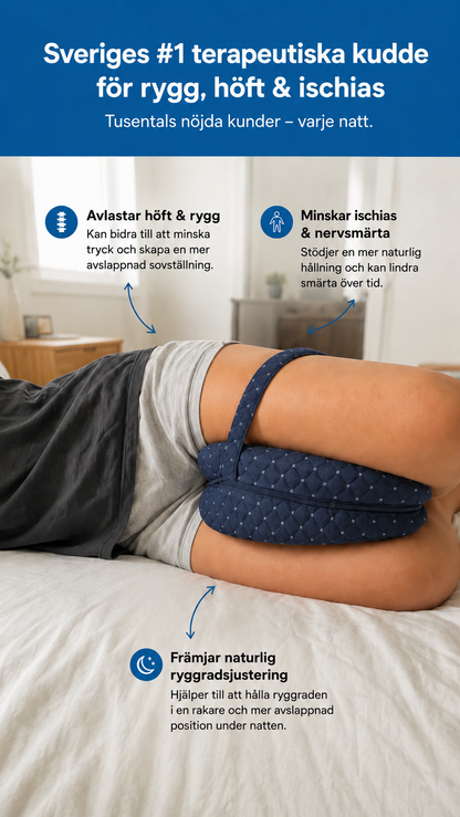 Ergonomisk knäkudde för höft, rygg och bättre sömn