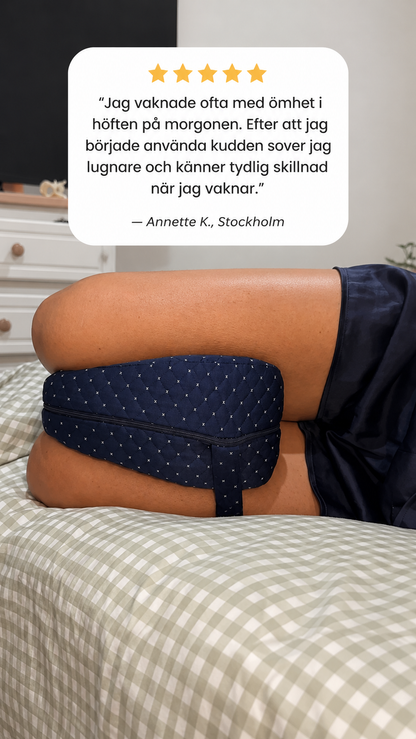 Ergonomisk knäkudde för höft, rygg och bättre sömn