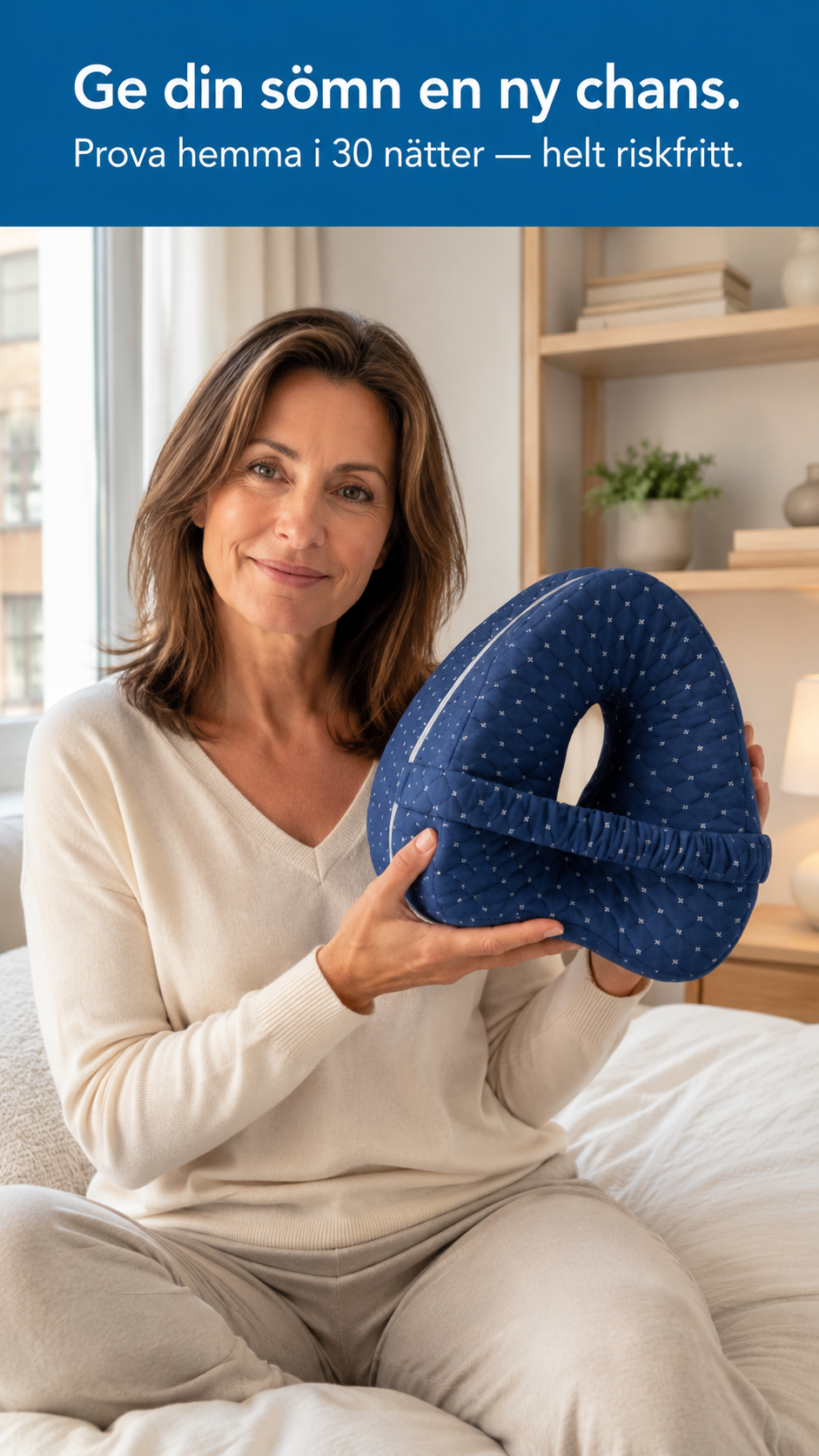 Ergonomisk knäkudde för höft, rygg och bättre sömn